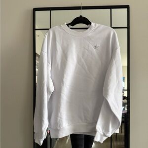 SOLD ALO Yoga White Crew Neck Sweater